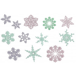 Stickserie - Snowflakes großes Set
